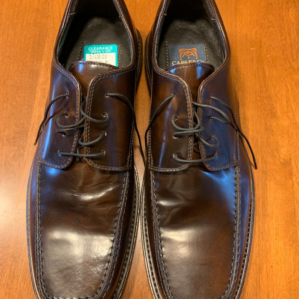 Cable & Co Dark Brown Leather Oxford Lace Up Dress Shoes Men’s 10M "NEW" No Box